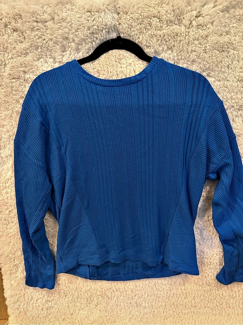 Simply Vera Wang Crewneck Ribbed Sweater in Blue Size Small Like New